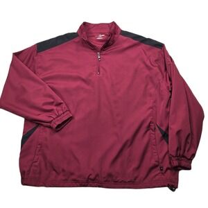 Grand Slam Golf Pullover Jacket Mens XL Maroon Black 1/4 Zip